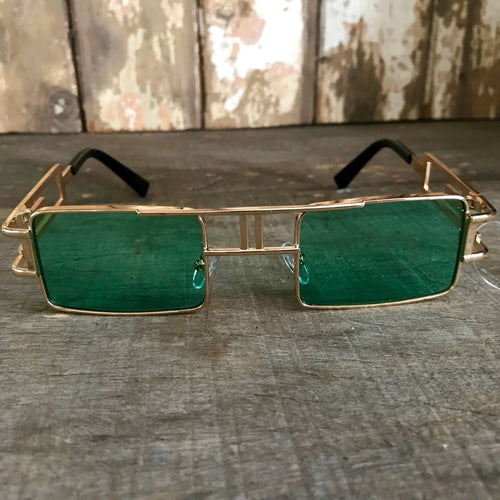 Sunglasses Green Square UV 400 - Phoenix Menswear