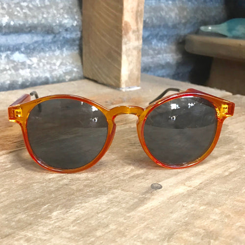 Sunglasses Orange Round - Classic Style UV 400 - Phoenix Menswear