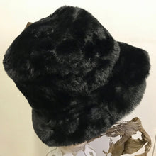 Load image into Gallery viewer, Supersoft Furry Bucket Hat Black Winter Warm One Size - New - Phoenix Menswear