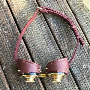 Telescopic Steampunk Goggles - Brass Faux Leather - Phoenix Menswear