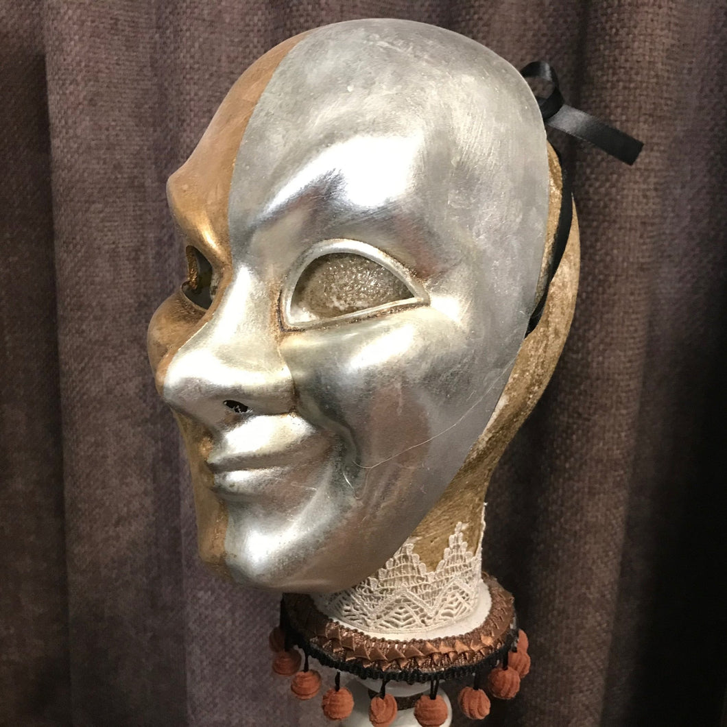 Theatrical Mask Gold & Silver - Phoenix Menswear