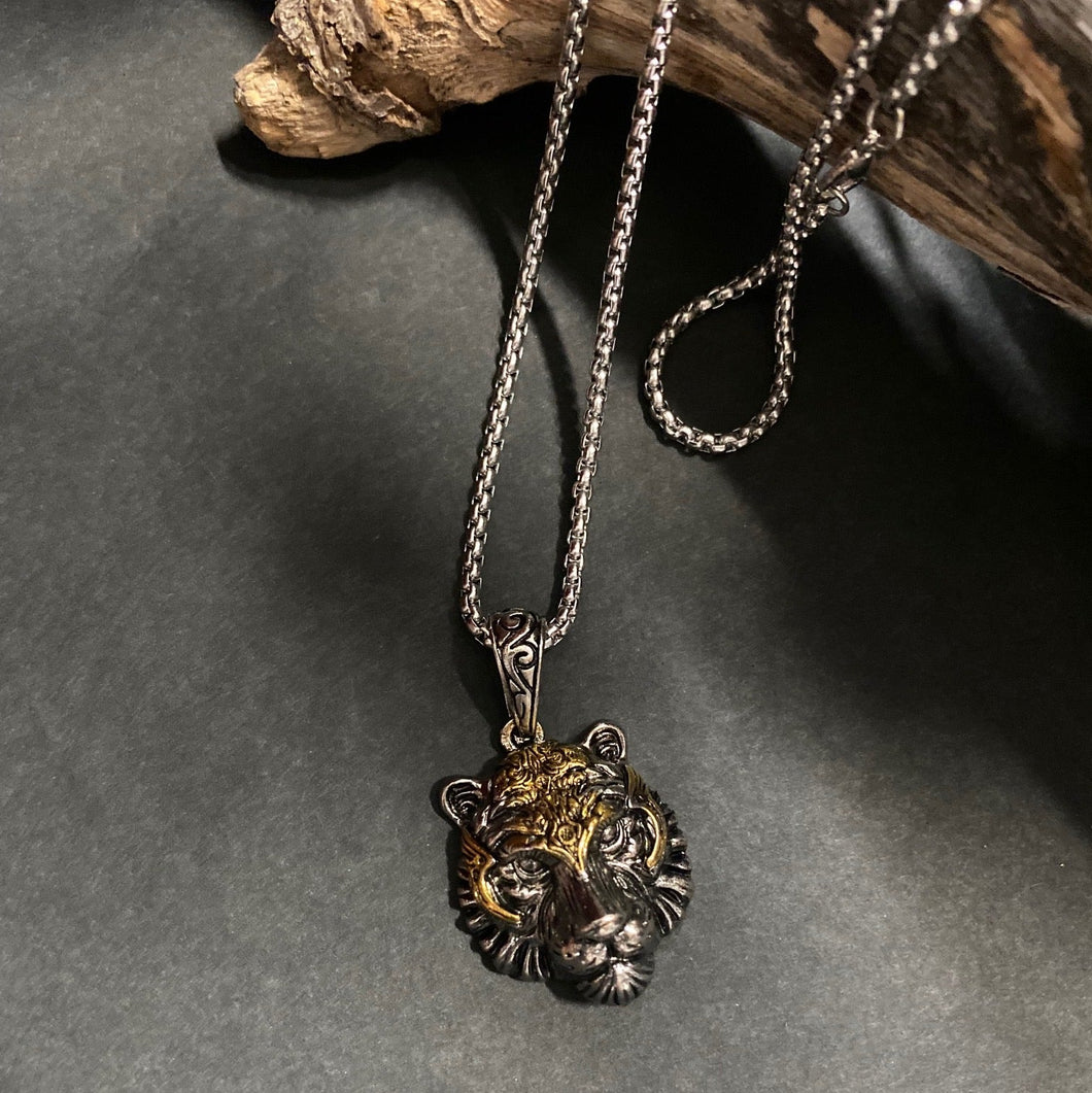 Tiger Pendant on Chain - Phoenix Menswear