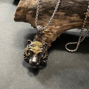 Tiger Pendant on Chain - Phoenix Menswear