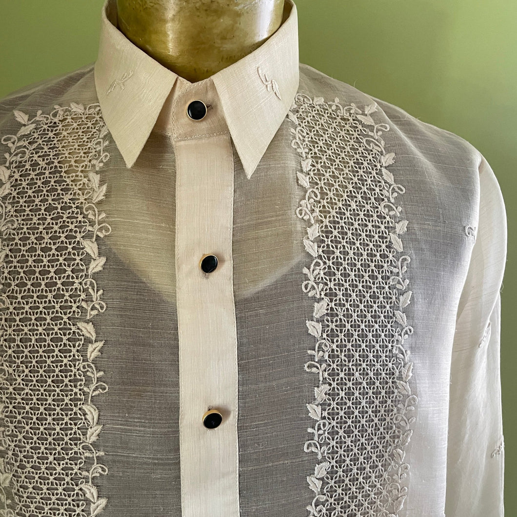 Traditional Filipino Barong Tagalog L/S Shirt Silk Sz XL - OOAK – Phoenix  Menswear