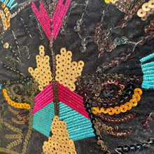 Load image into Gallery viewer, Upcycled Vintage Denim Jacket Tiger Cat Sequin Patch Immortal Kraft Sz S- OOAK - Phoenix Menswear