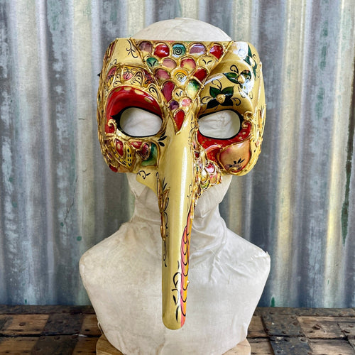 Venetian Bird Mask Mardi Gras Floral Colurful - One Size - Phoenix Menswear