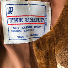 Load image into Gallery viewer, Vintage 1970&#39;s Women&#39;s Suede Patchwork Vest Tan Red White Sz S - OOAK - Phoenix Menswear