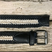 Load image into Gallery viewer, Vintage 1980&#39;s Black &amp; White Woven Belt Handcrafted Plaited Sz XS - OOAK - Phoenix Menswear