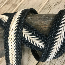 Load image into Gallery viewer, Vintage 1980&#39;s Black &amp; White Woven Belt Handcrafted Plaited Sz XS - OOAK - Phoenix Menswear