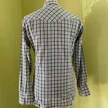 Load image into Gallery viewer, Vintage 1990&#39;s Western Wrangler L/S Shirt Green White Check Sz S - OOAK - Phoenix Menswear