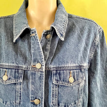 Load image into Gallery viewer, Vintage 1990s Women&#39;s Nordstrom Embroidered Blue Denim Jacket Sz L - OOAK - Phoenix Menswear
