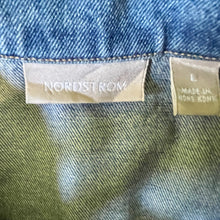 Load image into Gallery viewer, Vintage 1990s Women&#39;s Nordstrom Embroidered Blue Denim Jacket Sz L - OOAK - Phoenix Menswear