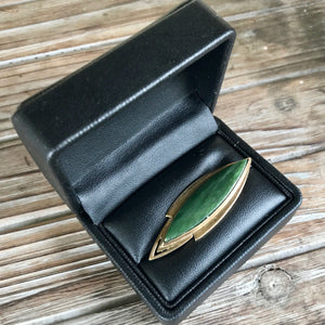 Vintage 9 Carat Gold Jade Pin 1950's - Boxed - OOAK - Phoenix Menswear