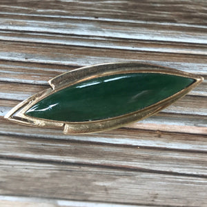 Vintage 9 Carat Gold Jade Pin 1950's - Boxed - OOAK - Phoenix Menswear