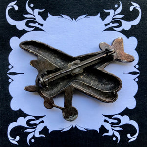 Vintage Aeroplane Pin Silver 1960's - OOAK - Phoenix Menswear