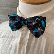 Load image into Gallery viewer, 1980&#39;s Vintage Bow Tie -  Abstract Geometric Design - OOAK