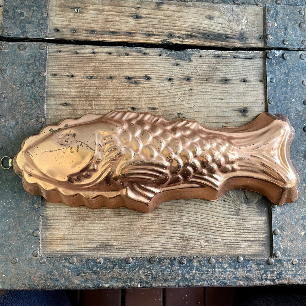 Vintage Copper Fish Mold Large - OOAK - Phoenix Menswear