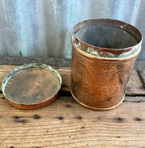 Vintage Copper Tin Round - OOAK - Phoenix Menswear