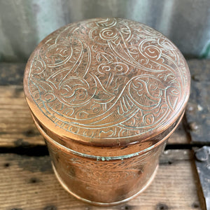 Vintage Copper Tin Round - OOAK - Phoenix Menswear