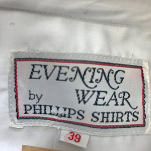 Vintage Deadstock 1970's Cotton L/S Dress Shirt Embroidery Sz M - OOAK - Phoenix Menswear
