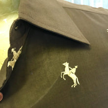 Load image into Gallery viewer, Vintage Deadstock 1970&#39;s Cotton L/S Shirt Brown Embroidered Horseman Sz M - OOAK - Phoenix Menswear
