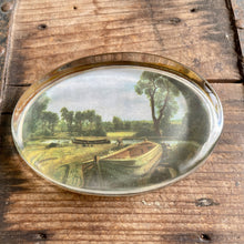 Load image into Gallery viewer, Vintage Handmade Glass Paperweight Boatbuilding Country Scene River Dorset England - OOAK - Phoenix Menswear