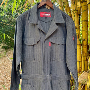 Vintage Hummer Blue Denim Overalls Jumpsuit Herringbone Deadstock Sz M - OOAK - Phoenix Menswear