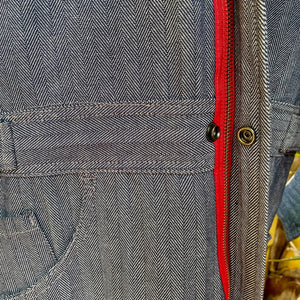 Vintage Hummer Blue Denim Overalls Jumpsuit Herringbone Deadstock Sz M - OOAK - Phoenix Menswear