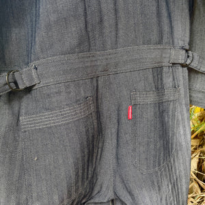 Vintage Hummer Blue Denim Overalls Jumpsuit Herringbone Deadstock Sz M - OOAK - Phoenix Menswear