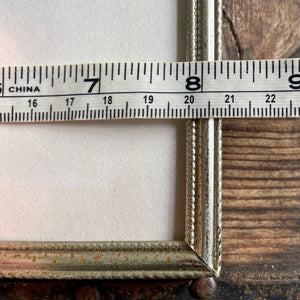 Vintage Medium 8" x 10" Rectangular Silver Metal Picture Frame with Glass Table Top or Hang - OOAK - Phoenix Menswear