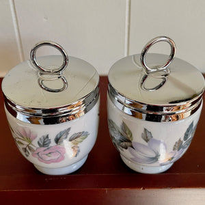 Vintage Pair of Ceramic Egg Coddlers - Royal Worcester Made in England - OOAK - Phoenix Menswear