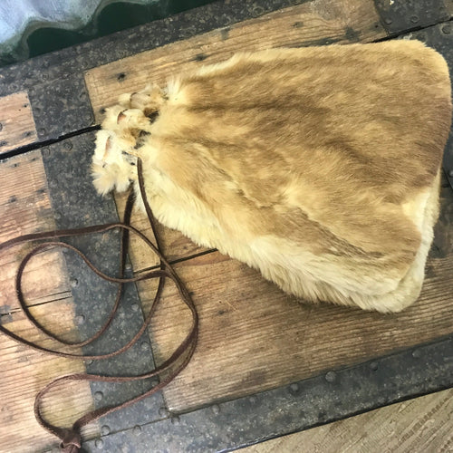 Vintage Rabbit Fur Drawstring Purse - OOAK - Phoenix Menswear