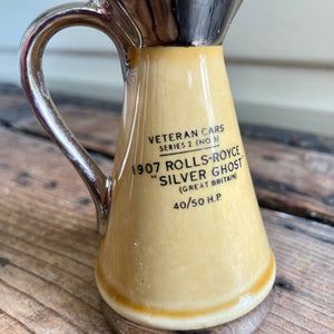 Vintage Rolls Royce Collectable Ceramic Pale Yellow & Gold Small Jug - OOAK - Phoenix Menswear