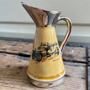 Vintage Rolls Royce Collectable Ceramic Pale Yellow & Gold Small Jug - OOAK - Phoenix Menswear