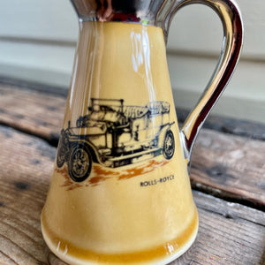 Vintage Rolls Royce Collectable Ceramic Pale Yellow & Gold Small Jug - OOAK - Phoenix Menswear