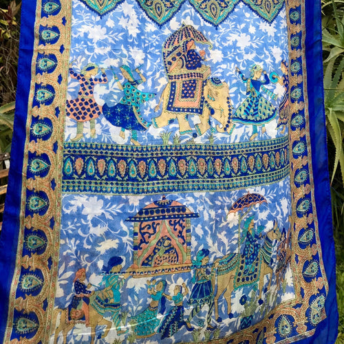 Vintage Silk Scarf Dancing Girls - Oblong - OOAK - Phoenix Menswear