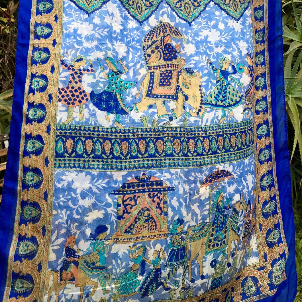 Vintage Silk Scarf Dancing Girls - Oblong - OOAK - Phoenix Menswear