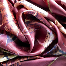 Load image into Gallery viewer, Vintage Silk Scarf Fall Leaves - Square - OOAK - Phoenix Menswear