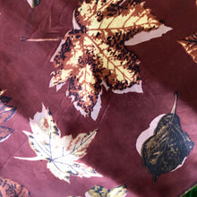 Load image into Gallery viewer, Vintage Silk Scarf Fall Leaves - Square - OOAK - Phoenix Menswear