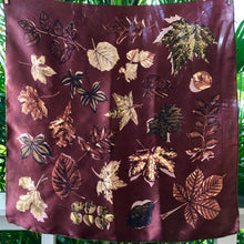 Load image into Gallery viewer, Vintage Silk Scarf Fall Leaves - Square - OOAK - Phoenix Menswear