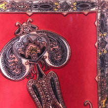 Load image into Gallery viewer, Vintage Silk Scarf Red Jellyfish Design - Square - OOAK - Phoenix Menswear