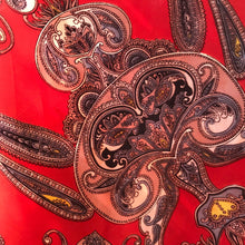 Load image into Gallery viewer, Vintage Silk Scarf Red Jellyfish Design - Square - OOAK - Phoenix Menswear