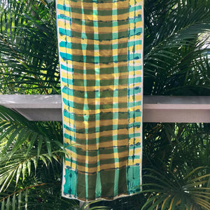 Vintage Silk 'Vera' Scarf Abstract Design - Oblong - OOAK - Phoenix Menswear