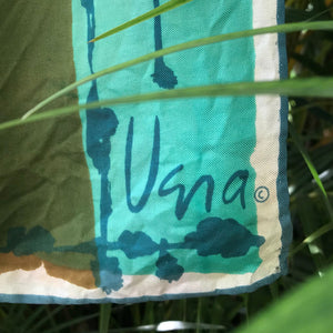 Vintage Silk 'Vera' Scarf Abstract Design - Oblong - OOAK - Phoenix Menswear