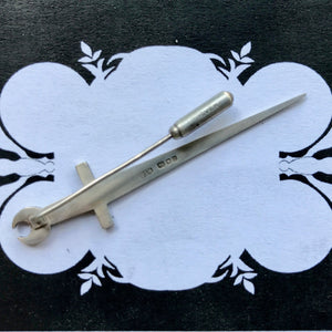 Vintage Sword Tie Pin Sterling Silver Stamped - OOAK - Phoenix Menswear