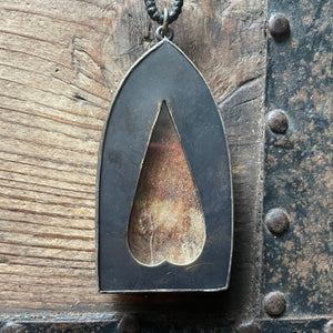 Vintage Thai Buddha Metal & Enamel Pendant and Waxed Cotton Necklace Boho - OOAK - Phoenix Menswear
