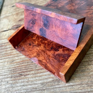 Vintage Thuya Burl Wooden Card Holder - OOAK - Phoenix Menswear