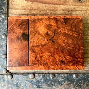 Vintage Thuya Burl Wooden Card Holder - OOAK - Phoenix Menswear