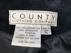 Vintage Women's Suede Vest Black Embroidered Fringed Soft Sz XL - OOAK - Phoenix Menswear