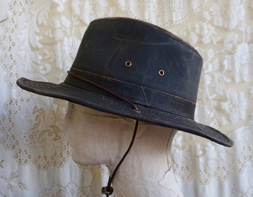 Waxed Cotton Safari Hat with Shapeable Brim Classic Western Outdoors - Phoenix Menswear